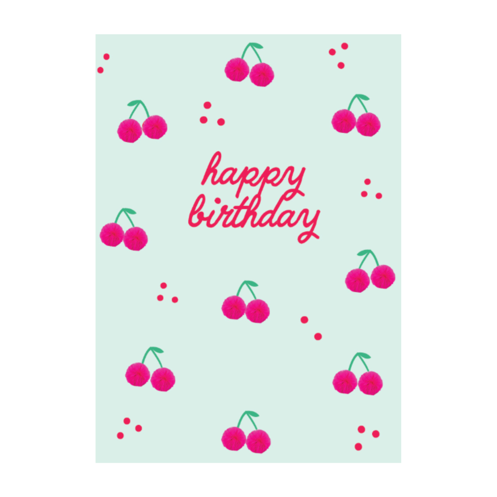 Premium Greeting Card SUMMER SPRINGS - Cherry